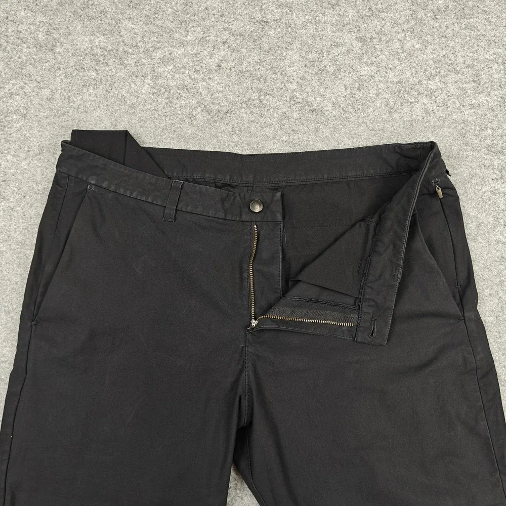 Lululemon‎ Pants Mens 40 Black Slim Fit Stretch Khaki Chino Pockets Casual